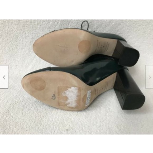 Kate Spade Lace Up Patent Leather Green Shoes 5.5 - Picture 8 of 8